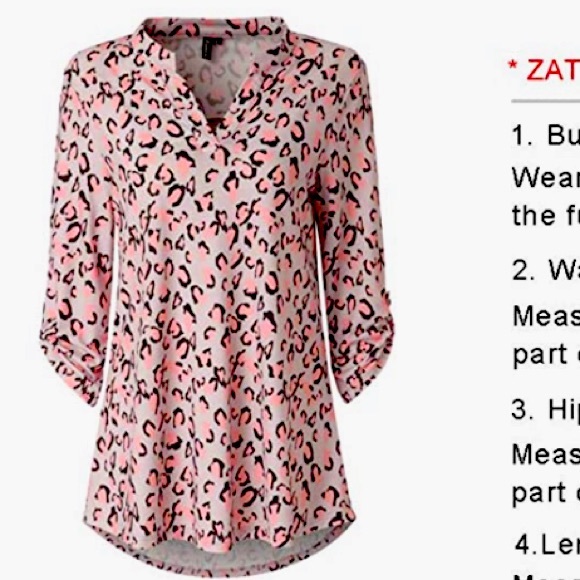 💗🐆🤎PRETTY Leopard Print Tunic Blouse - Picture 7 of 9